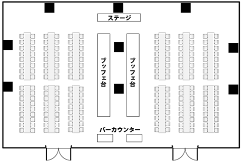 スクエアホール A+B 立食形式