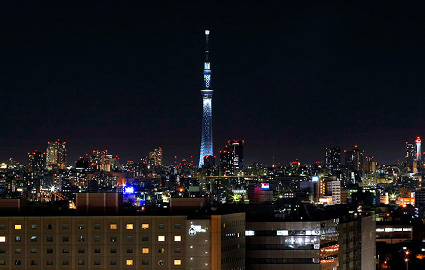 東京スカイツリー方面 夜